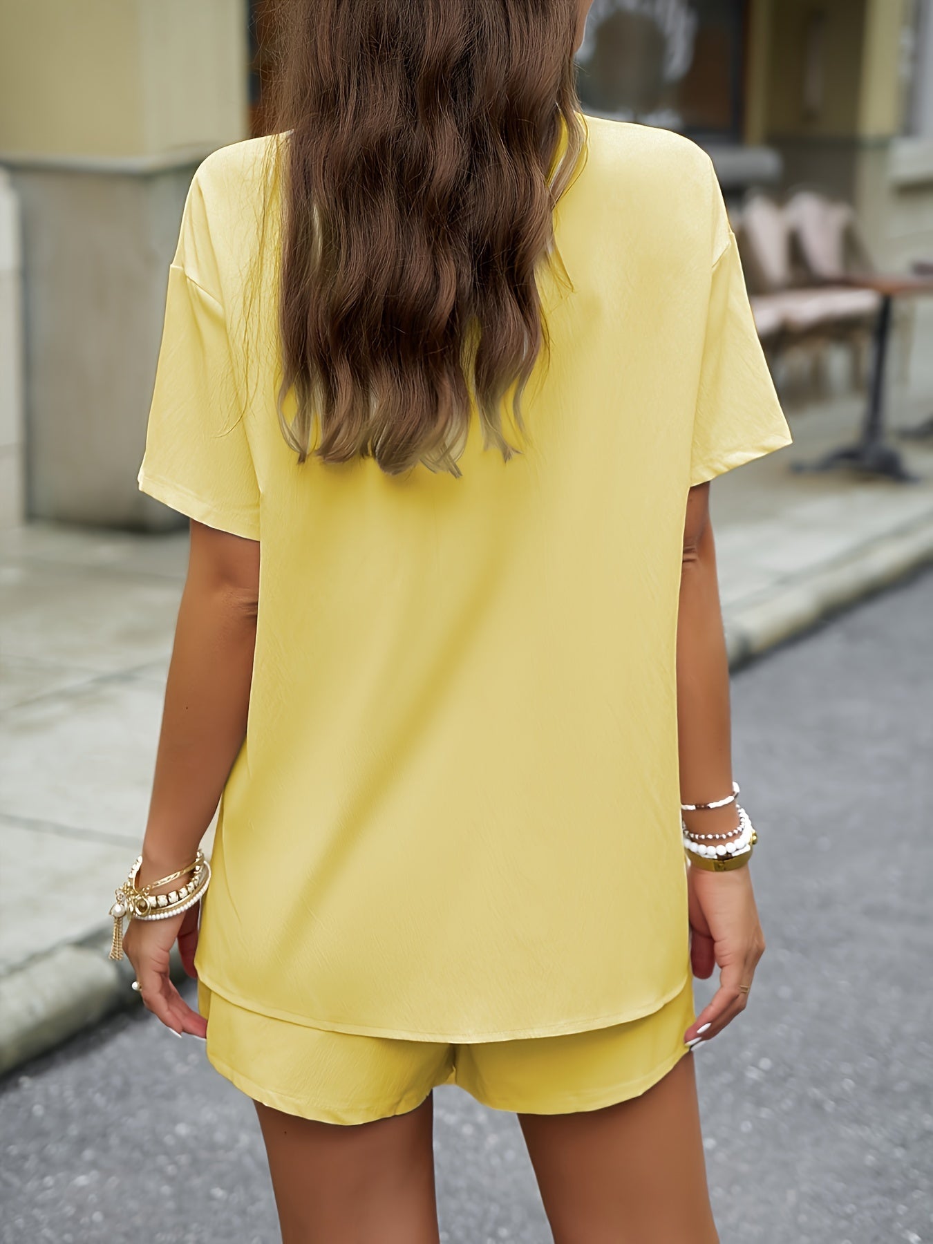 Elira  – Casual Set in Leinen-Optik