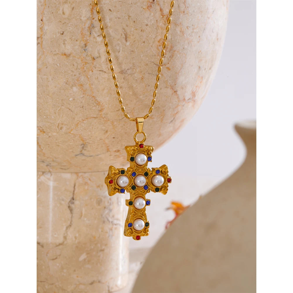 Croce Lucente – Zirkonia Kreuz Halskette