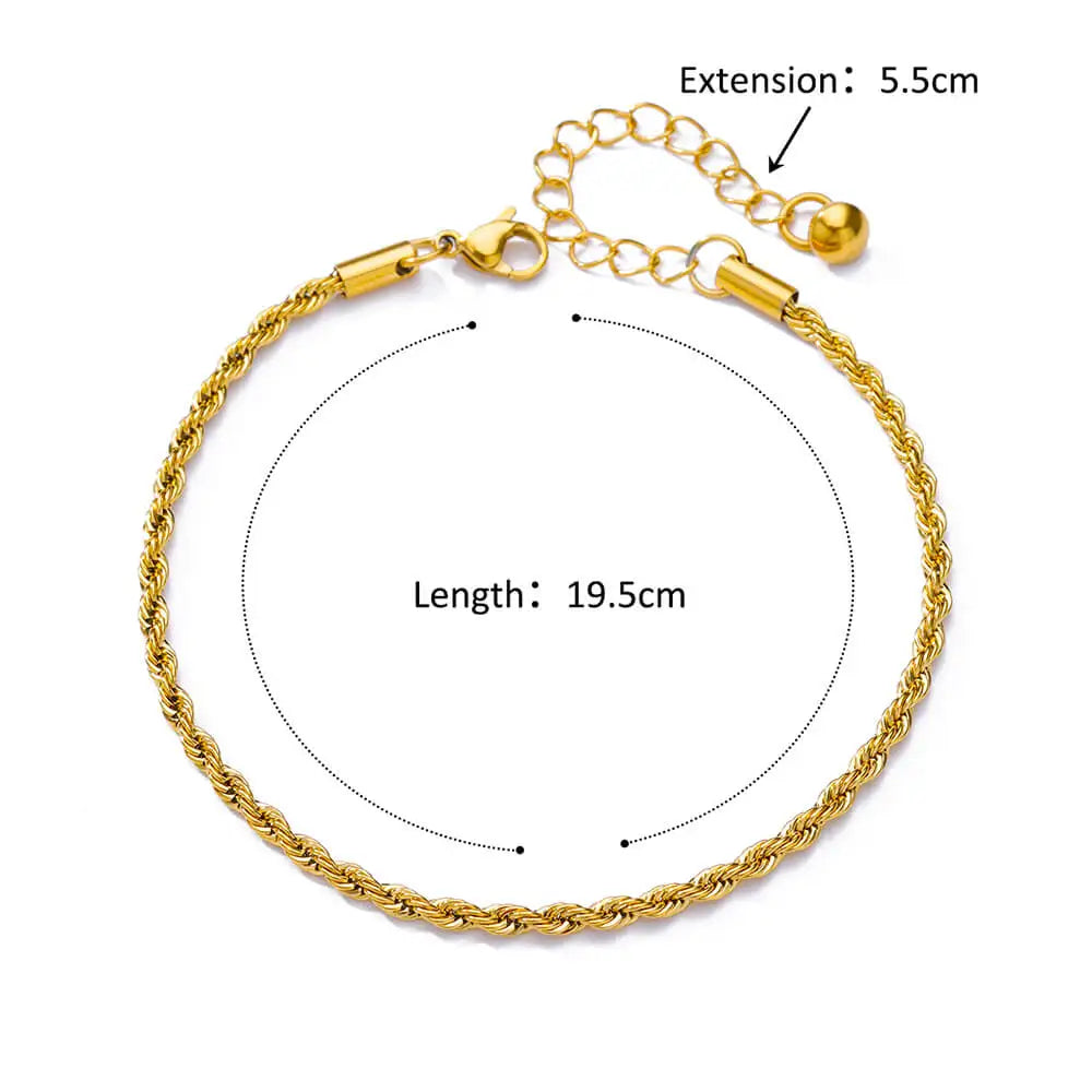 Riviera – Fußkettchen Gold