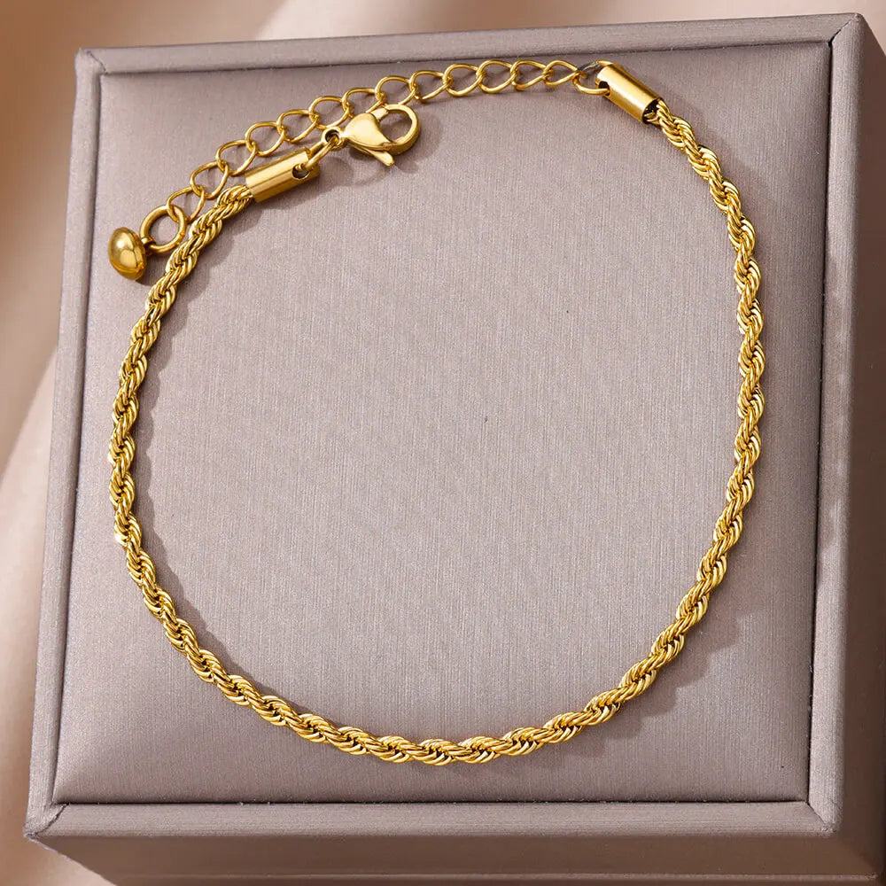 Riviera – Fußkettchen Gold