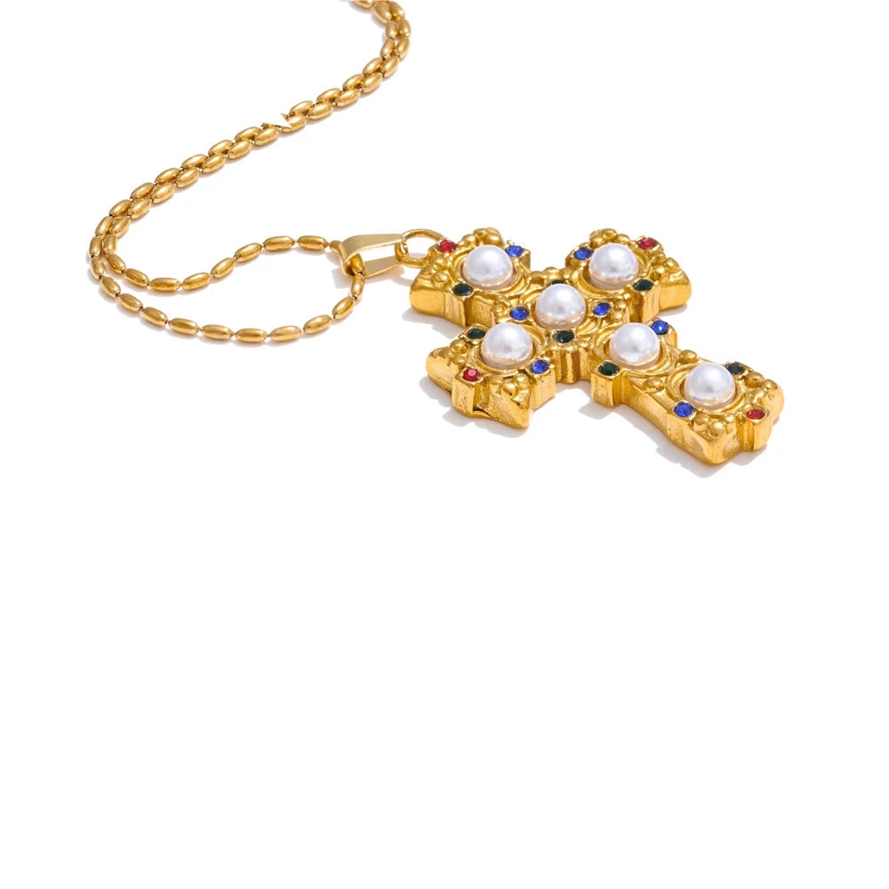 Croce Lucente – Zirkonia Kreuz Halskette