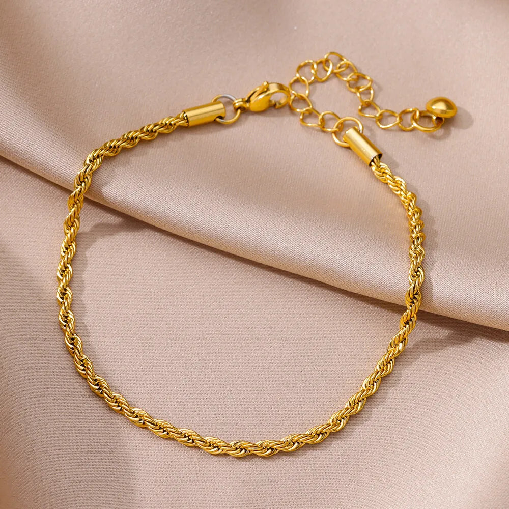 Riviera – Fußkettchen Gold